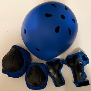 Blue Protective Gear Set - Child Size Helmet and Pads